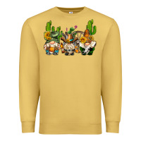 Antique Gold western gnomes with cactus Premium Sweatshirt - AdoDesignShop