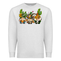 Oatmeal Heather western gnomes with cactus Premium Sweatshirt - AdoDesignShop