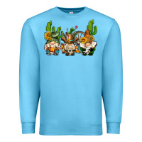 Ocean Blue western gnomes with cactus Premium Sweatshirt - AdoDesignShop