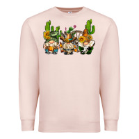 Pale Pink western gnomes with cactus Premium Sweatshirt - AdoDesignShop