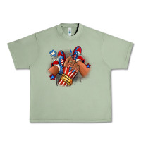 Oil Green America afro girl sneakers Urban Heavy Tee - RanaPortraitStore
