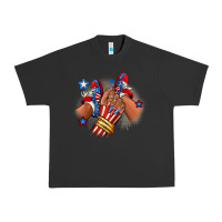 Pigment Black America afro girl sneakers Urban Heavy Tee - RanaPortraitStore