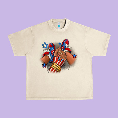 America Afro Girl Sneakers Urban Heavy Tee Designed By Ranaportraitstore