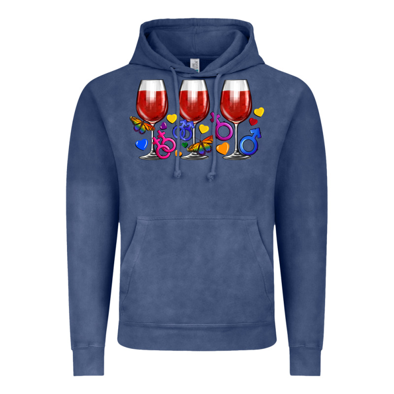 Pride Wine Cups Vintage Hoodie by FaDigitalArtStudio | Teevron