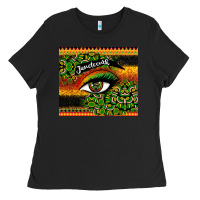 Black juneteenth eyelash Ladies Tee - CowGirlArtShop