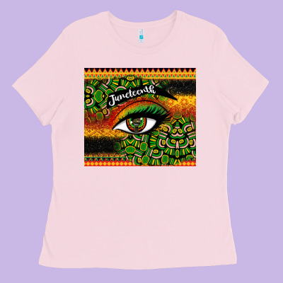 Juneteenth Eyelash Ladies Tee Designed By Cowgirlartshop
