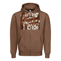 Chestnut brown cowhide Zipper Hoodie - BarkalooDesign