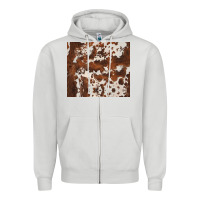 Dove Grey brown cowhide Zipper Hoodie - BarkalooDesign