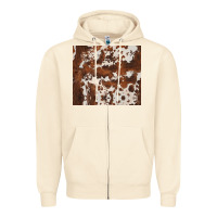 Sandshell brown cowhide Zipper Hoodie - BarkalooDesign