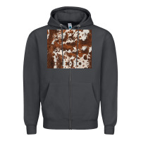 Smoke brown cowhide Zipper Hoodie - BarkalooDesign