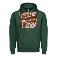 Sports Green brown cowhide Zipper Hoodie - BarkalooDesign