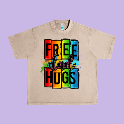 Free Dad Hugs Urban Heavy Tee Designed By Oliviacreatesart