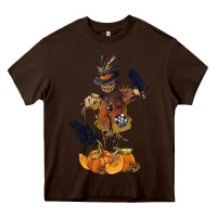 Scarecrow With Pumpkin Heavy Core Tee | Teevron