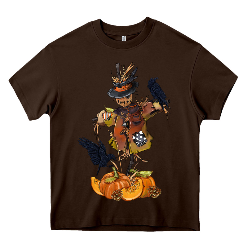 Scarecrow With Pumpkin Heavy Core Tee by texasbilliewilder | Teevron