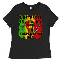 Black juneteenth is my independence day cowgirl Ladies Tee - CowGirlArtShop