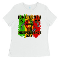 Juneteenth Is My Independence Day Cowgirl Ladies Tee | Teevron