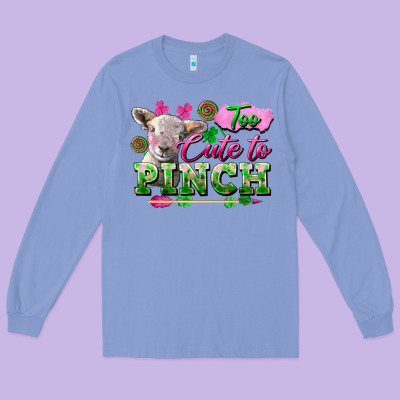 Too Cute To Pinch Long Sleeve Tee Designed By Fadigitalartstudio