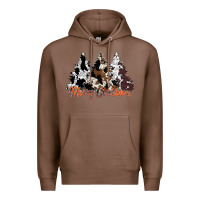 Chestnut merry christmas cowhide trees Premium Hoodie - CowhideDigitalArt