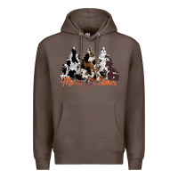 Coffee merry christmas cowhide trees Premium Hoodie - CowhideDigitalArt
