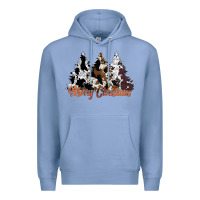 Colony Blue merry christmas cowhide trees Premium Hoodie - CowhideDigitalArt