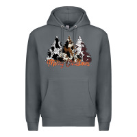 Rock merry christmas cowhide trees Premium Hoodie - CowhideDigitalArt