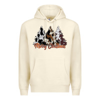 Sandshell merry christmas cowhide trees Premium Hoodie - CowhideDigitalArt