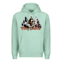 Merry Christmas Cowhide Trees Premium Hoodie | Teevron