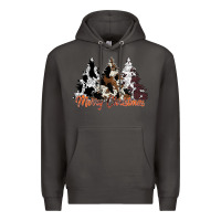 Smoke merry christmas cowhide trees Premium Hoodie - CowhideDigitalArt