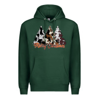 Sports Green merry christmas cowhide trees Premium Hoodie - CowhideDigitalArt