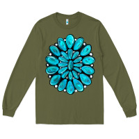 Army Green turquoise gemstone jewelny Long Sleeve Tee - RanaPortraitStore