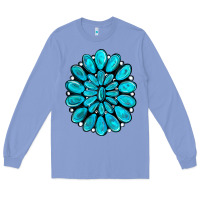 Colony Blue turquoise gemstone jewelny Long Sleeve Tee - RanaPortraitStore