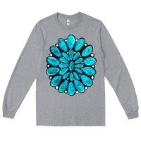 Heather Grey turquoise gemstone jewelny Long Sleeve Tee - RanaPortraitStore