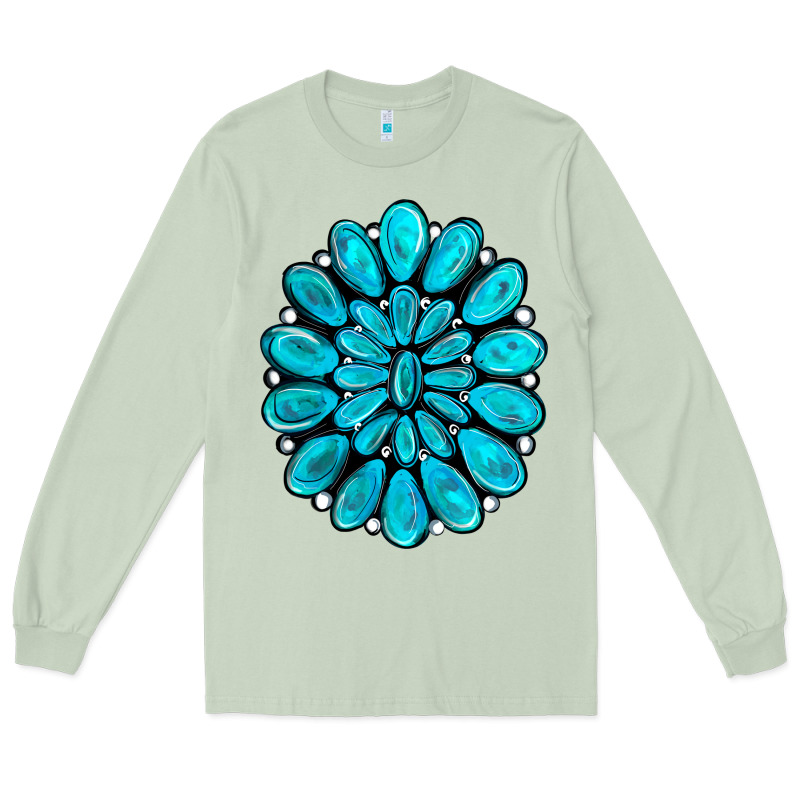 Turquoise Gemstone Jewelny Long Sleeve Tee by RanaPortraitStore | Teevron