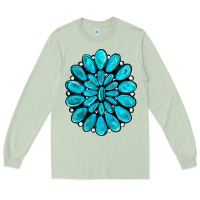 Matcha turquoise gemstone jewelny Long Sleeve Tee - RanaPortraitStore