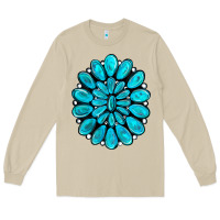 Mushroom turquoise gemstone jewelny Long Sleeve Tee - RanaPortraitStore