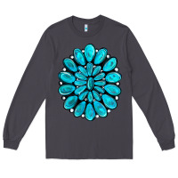 Smoke turquoise gemstone jewelny Long Sleeve Tee - RanaPortraitStore