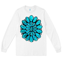 White turquoise gemstone jewelny Long Sleeve Tee - RanaPortraitStore