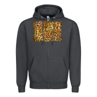 Smoke handdrawn leopard pattern yellow Zipper Hoodie - BarkalooDesign