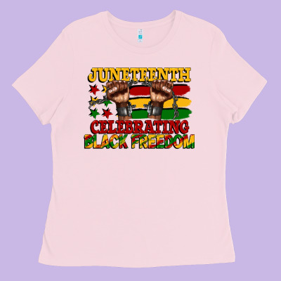 Juneteenth Celebrating Black Freedom Ladies Tee Designed By Cowgirlartshop
