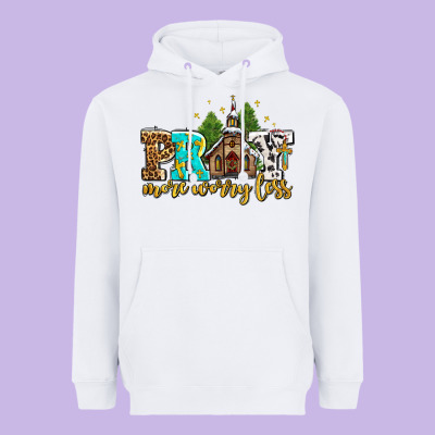 Pray More Worry Less With Church Heavyweight Hoodie Designed By Adodesignshop