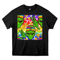 Black Pride LGBTQ+ aliens and stars with rainbow Heavy Core Tee - NancyCooperArtShop