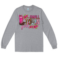 Heather Grey small town girl with flowers bbs Long Sleeve Tee - BundleAndBundleShop