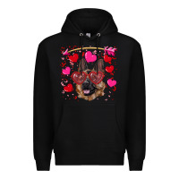 Black valentine's german shepherd Premium Hoodie - RanaPortraitStore