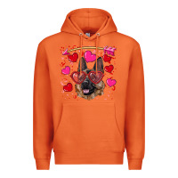 Carrot valentine's german shepherd Premium Hoodie - RanaPortraitStore