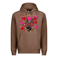 Chestnut valentine's german shepherd Premium Hoodie - RanaPortraitStore