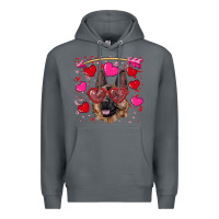 Rock valentine's german shepherd Premium Hoodie - RanaPortraitStore