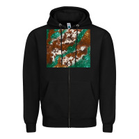 Black brown cowhide glitter Zipper Hoodie - BarkalooDesign