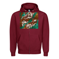 Burgundy brown cowhide glitter Zipper Hoodie - BarkalooDesign