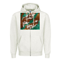 Oatmeal Heather brown cowhide glitter Zipper Hoodie - BarkalooDesign
