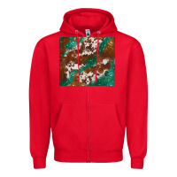 Red brown cowhide glitter Zipper Hoodie - BarkalooDesign